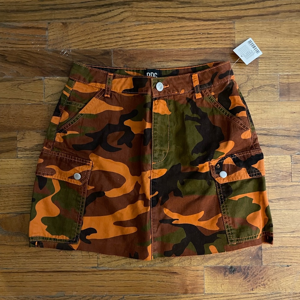 Urban outfitters BDG orange camo skirt